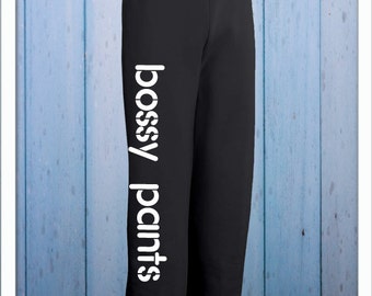 Bossy Pants Sweats - Big and Comfy Style - Boyfriend Style Unisex Sweatpants - Bossy Pants Lounge Pants - Pajama Pants - Warm cozy sweats