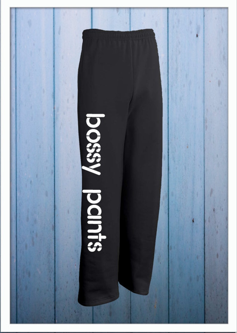 Bossy Pants Sweats Big and Comfy Style Boyfriend Style Unisex Sweatpants Bossy Pants Lounge Pants Pajama Pants Warm cozy sweats image 1