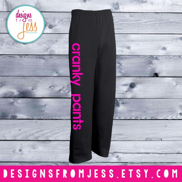 Pantalones deportivos Cranky Pants: pantalones unisex de mezcla de algodón para estar en casa, ideales para cuando estás de mal humor.