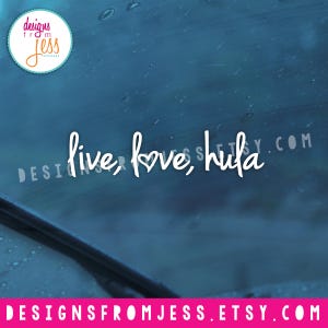 Live, Love, Hula - autosticker