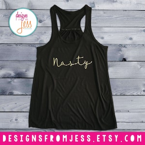 Nasty Woman Tank: Gold Print Racerback
