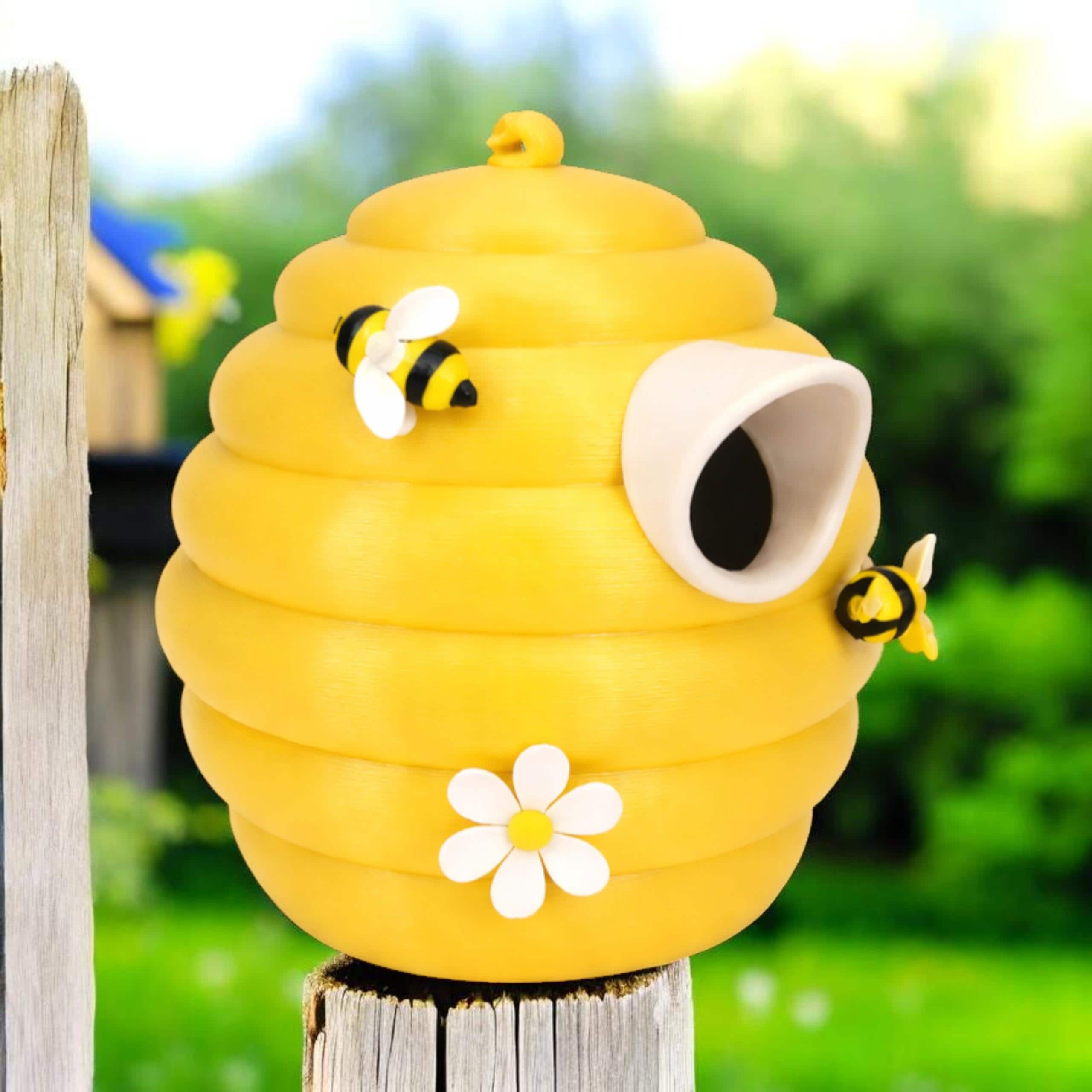 Beehive Birdhouse Outdoor | 3D Printed Hanging Garden Decor | Rustic Beekeeper Gift — photo 1 of 18