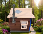 Rustic Cabin Birdhouse, Custom House and Roof Colors, 3D Printed Woodland Garden Decor, Bird Lover Gift — photo 7 of 10