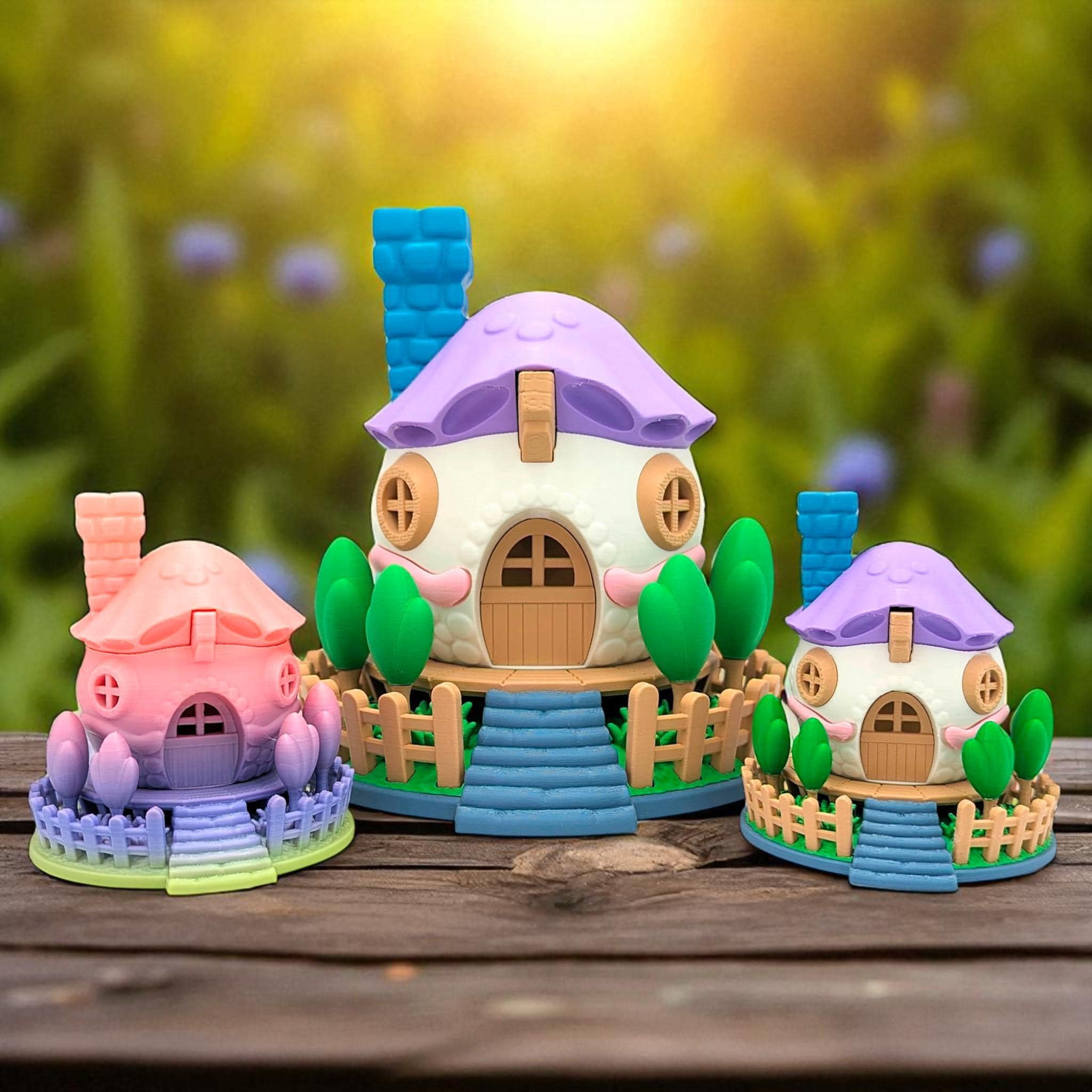 Easter Fairy House Indoor Decor Whimsical Spring Village Egg Cottage Figurine Handmade — photo 1 of 10