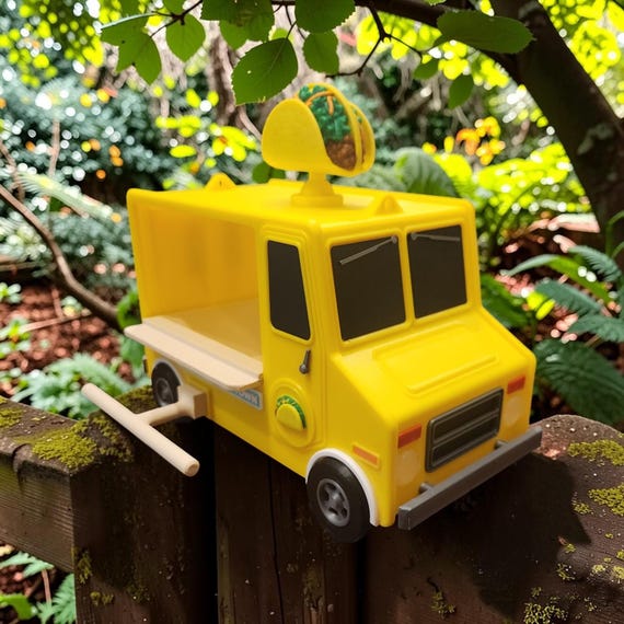Taco Bird Feeder, 3D Printed Food Truck Design for Outdoor Spaces