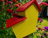 Toon Style Bird House, 3D Printed Whimsical Birdhouse, Custom Two-Color Outdoor Garden Decor, Bird Lover Gift — photo 5 of 8
