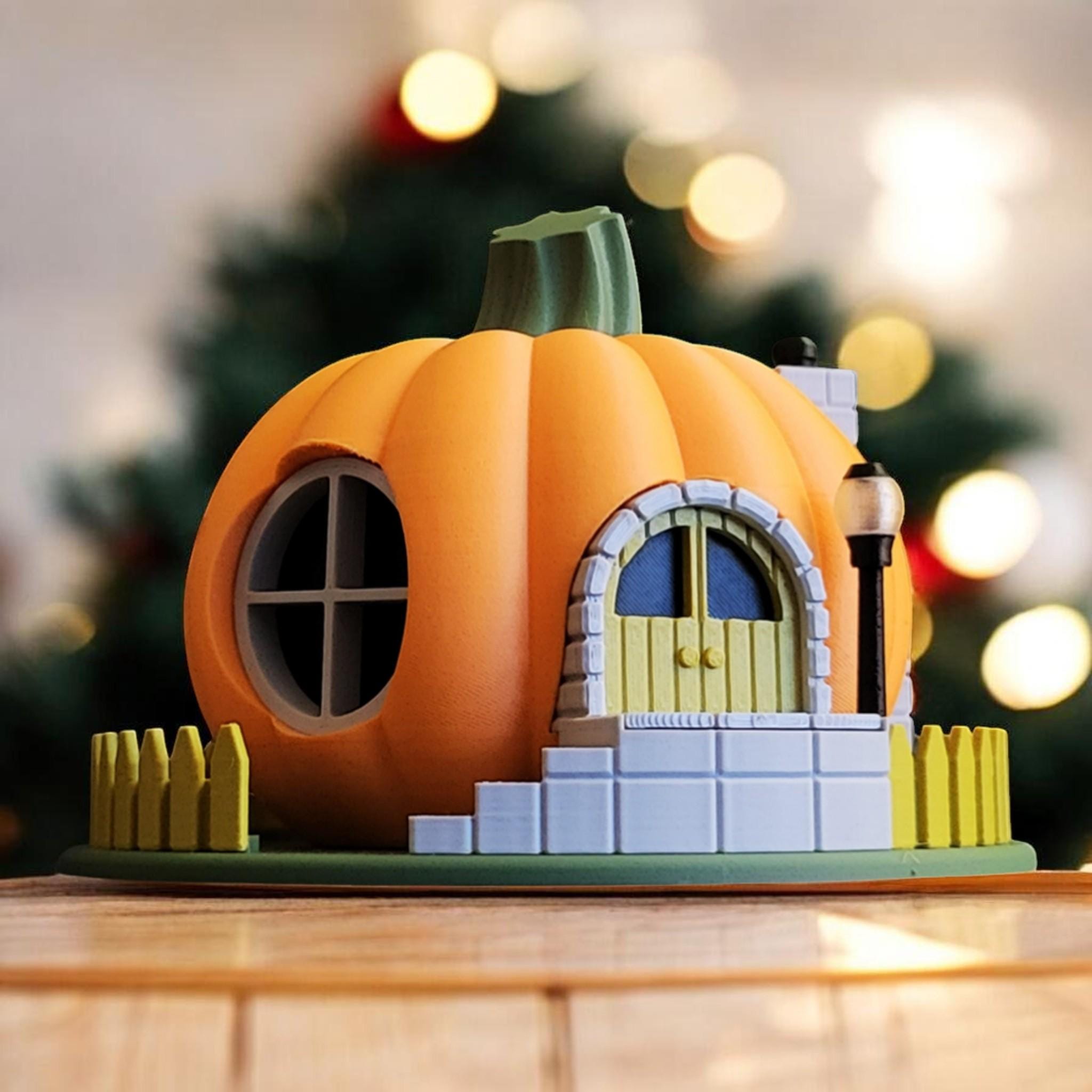 Pumpkin Fairy House Indoor Decor Whimsical Halloween Village LED Lantern Figurine Handmade — photo 1 of 14