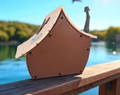 Rustic Cabin Birdhouse, Custom House and Roof Colors, 3D Printed Woodland Garden Decor, Bird Lover Gift — photo 2 of 10