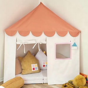 Tienda de lectura infantil con forma de casita de juegos colgante de pared, rincón acogedor para el dormitorio o la habitación del bebé.