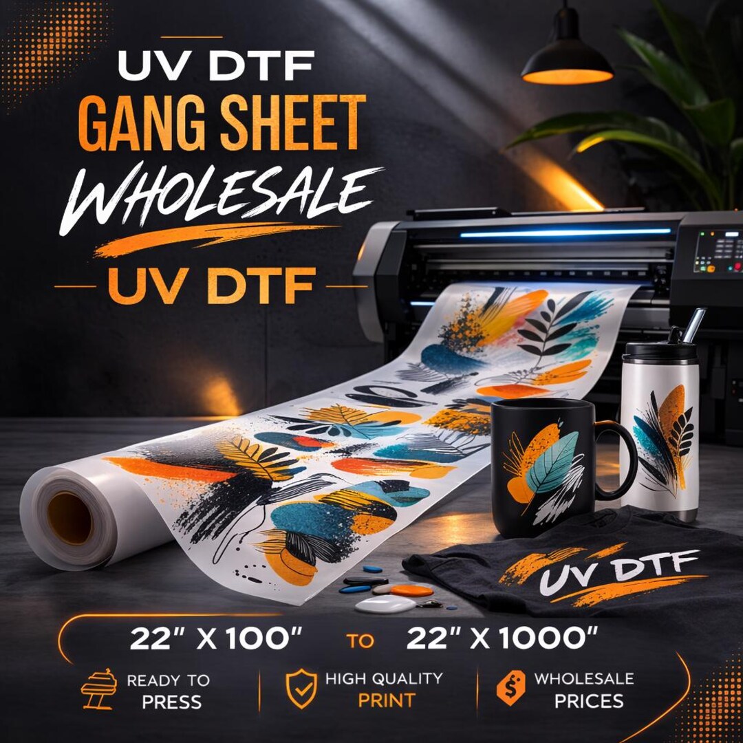 Bulk Custom DTF Gang Sheet, Ready to Press Heat Transfer, Full Color ...