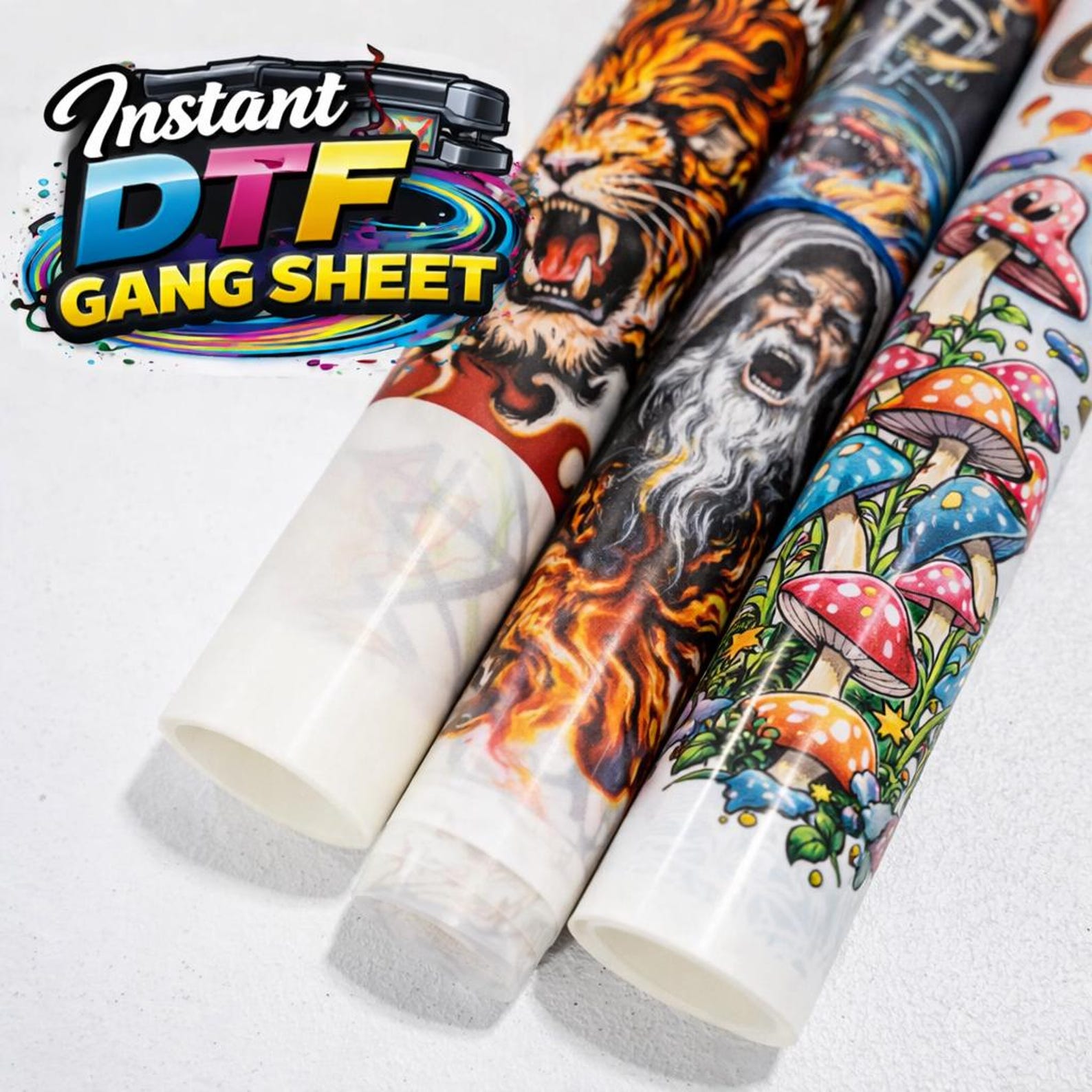 Full Color DTF Gang Sheet Print, Custom Ready to Press Heat Transfer ...