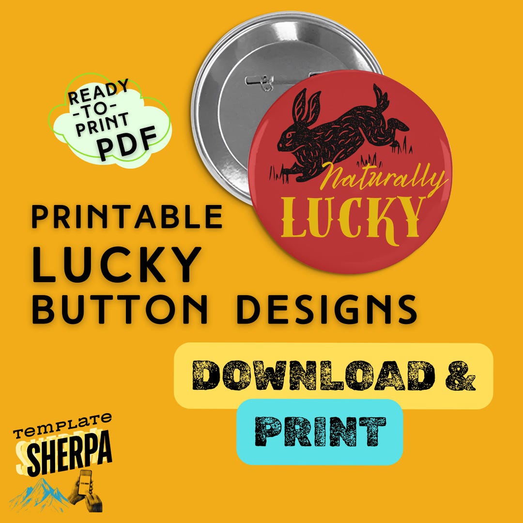 Naturally Lucky Printable Button Designs for 32mm Button Makers - PDF ...