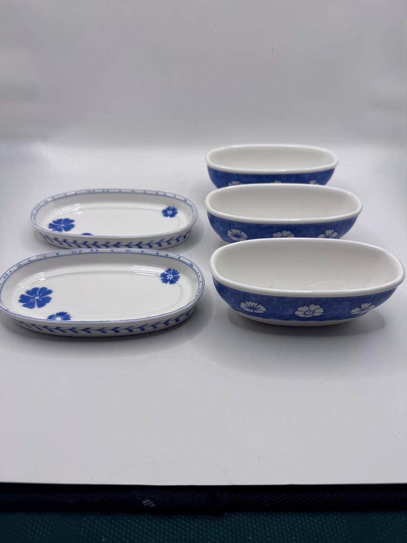 Villeroy & Boch Farmhouse Touch Blueflowers Set of 5, 2 Amuse-bouche ...