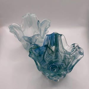 Murano Blue Swirl Vase - Etsy