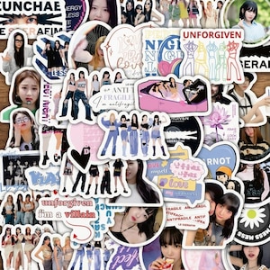10/60pcs Kpop Girl Group Stickers, Y2K Girl Crush Aesthetic Decals, Waterproof Vinyl For Toploader iPad Case, Fangirl Idol Gift