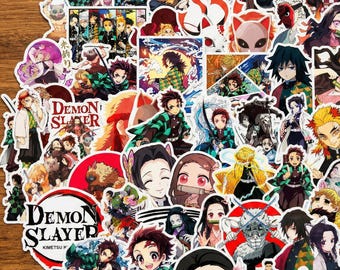 50pcs Urban Anime Style Stickers - Streetwear Manga Decals - Japanese Pop Culture Vinyl - Cool Samurai Art for Laptop Sticker Bomb