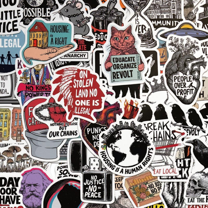 Grunge Aesthetic Stickers - Etsy