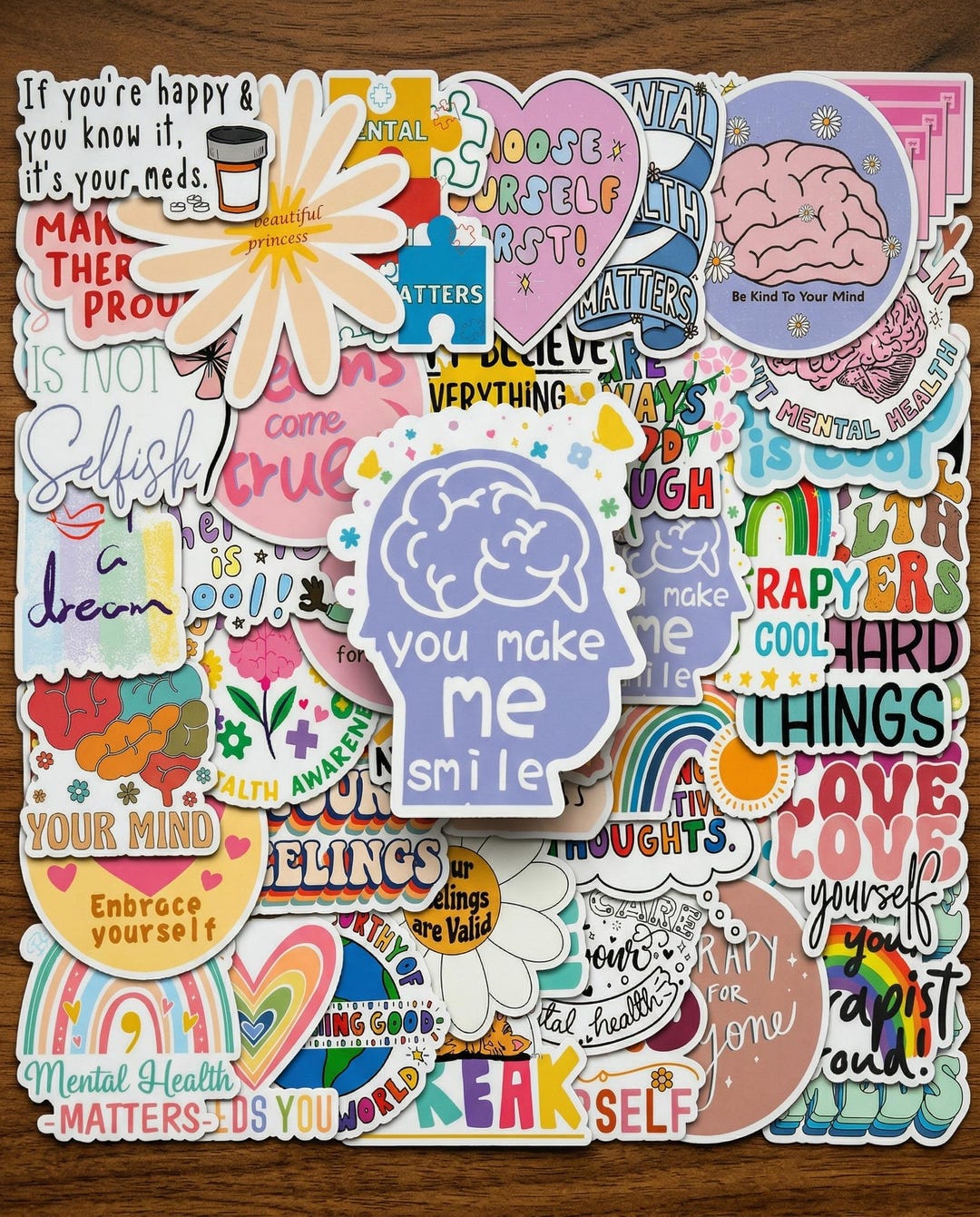 50pcs Mental Health Stickers, Positive Affirmation Quotes ...