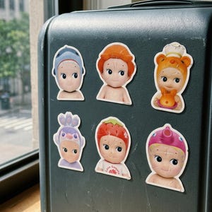 50pcs Coquette Angel Baby Stickers, Pink Bow Cherub Decals, Blind Box Toy Aesthetic, Waterproof Vinyl for Planner Water Bottle image 5