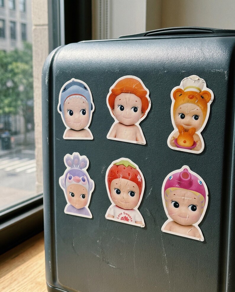 50pcs Coquette Angel Baby Stickers, Pink Bow Cherub Decals, Blind Box Toy Aesthetic, Waterproof Vinyl for Planner Water Bottle image 5