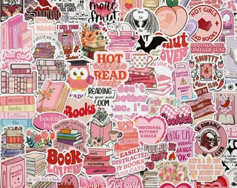 102 pegatinas con temática literaria, calcomanías estéticas BookTok, paquete de vinilo impermeable para Kindle, lector electrónico y portátil, regalo ideal para amantes de los libros.