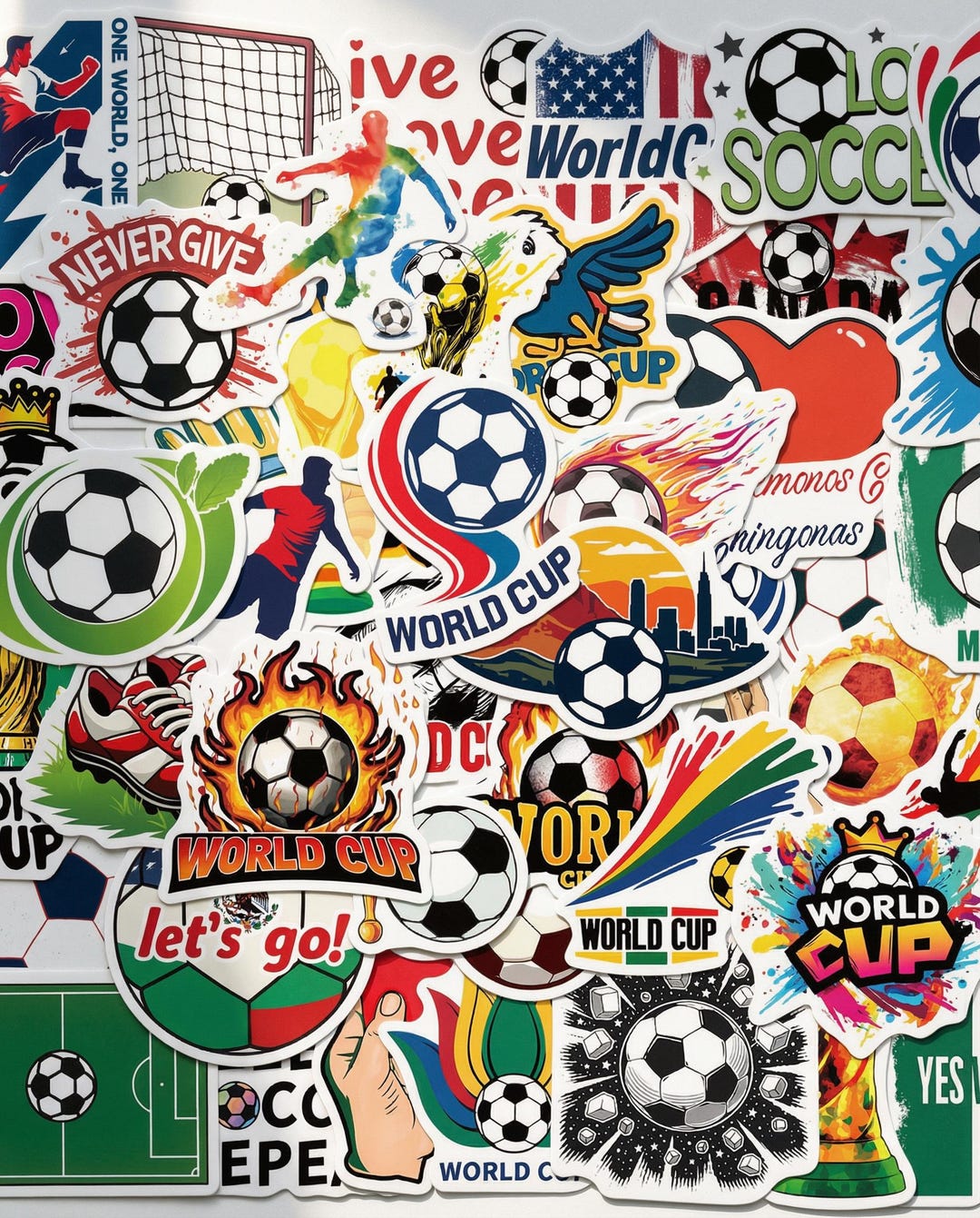 50pcs Global Soccer Stickers, Blokecore Stadium Aesthetic Decals ...