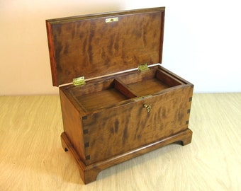 Curly Cherry Miniature Keepsake Box with Lock and lift out Tray