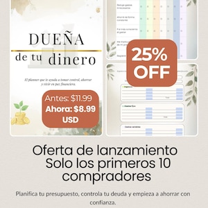 Libreta Financiera / Presupuesto, Control de Deudas y Gestión de Dinero (PDF Imprimible)