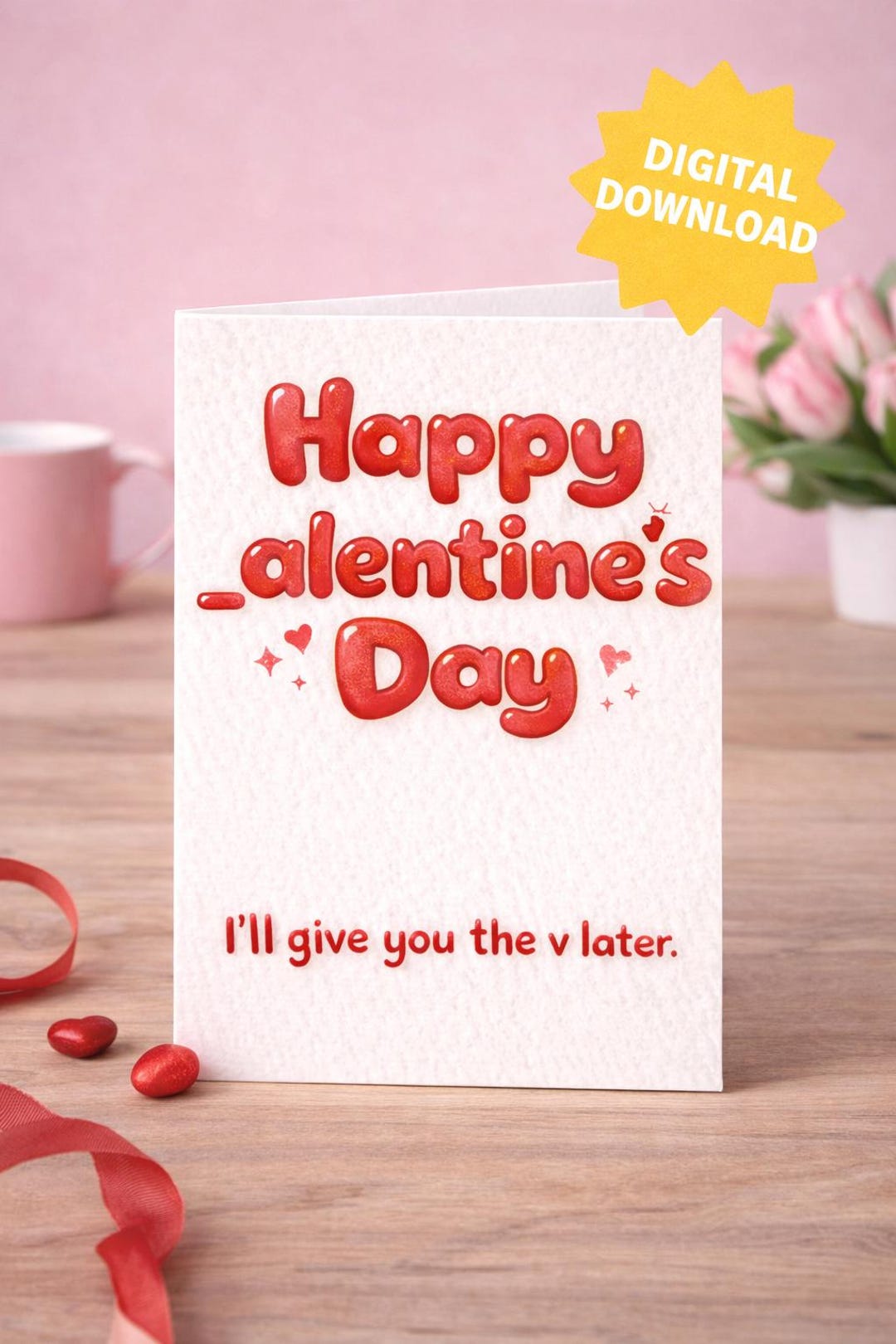 Funny Valentine's Day Card – Cheeky Printable Gift for Boyfriend ...