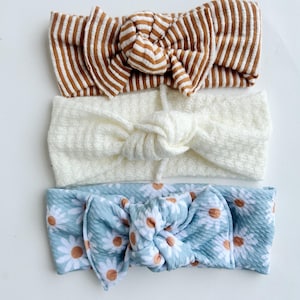 Baby bows knot headband knot bows baby bows newborn bows newborn top knot flat bow toddler top knot headwrap