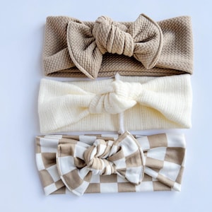Baby Baby bows knot bow headband bows baby headwrap newborn bows newborn top knot flat bow toddler top knot headwrap