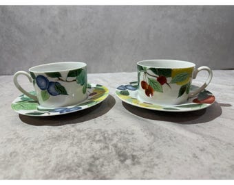 Set di 2 tazze e piattini da tè in porcellana fine Studio Nova Autumn Jewels YA062, Giappone