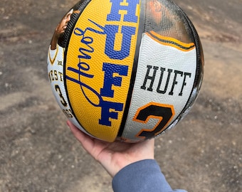 Balón de baloncesto con foto personalizada / Regalo personalizado / Regalo para el equipo en la noche de despedida de los seniors / Balón deportivo conmemorativo