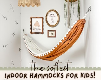 kid indoor hammock sensory swing for cozy reading nook or sensory play screen free activity gift montessori playroom chair calm corner inspo