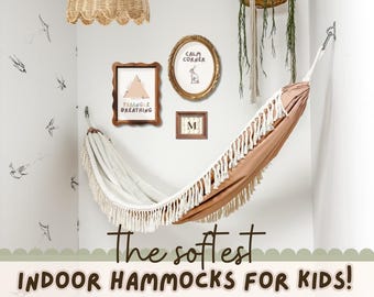 little hammock for kid indoor chair swing for reading nook in girl room boho decor and play furniture or chair for girl gift idea big sister