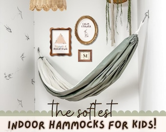 indoor hammock for reading corner sensory activity screen free toy open ended play couch or hanging chair for boy bedroom decor or furniture