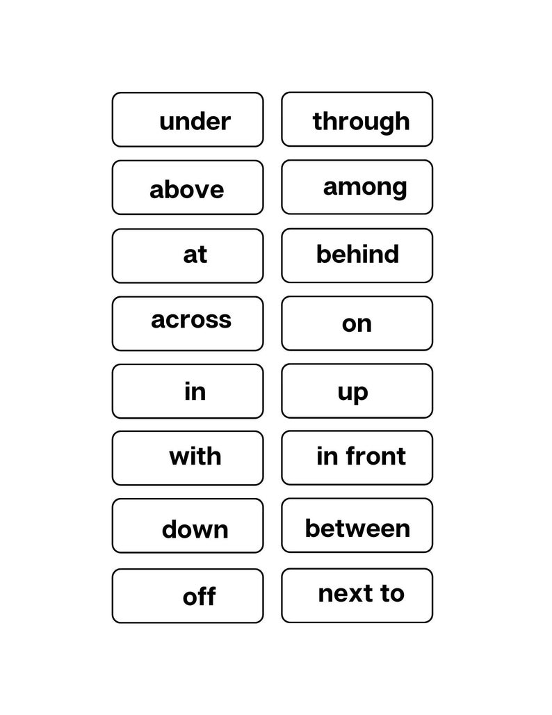 Flamingo Fun Preposition Sorting File Folder Game Etsy