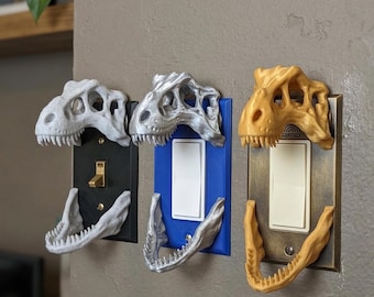 Dinosaur Skull Light Switch Cover | T-Rex Fossil Decor