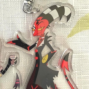 Llavero acrílico Helluva Boss de 3": Blitzø o Fizzarolli