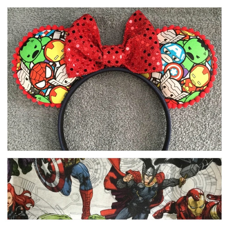 Black Widow Hair Bow Headband Bandana Avengers Marvel Fabric Tie Band Costume