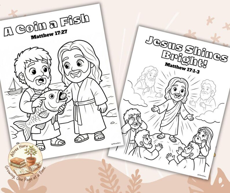 12 Jesus Miracles Coloring Pages | Sunday School Activity | Bible Story ...
