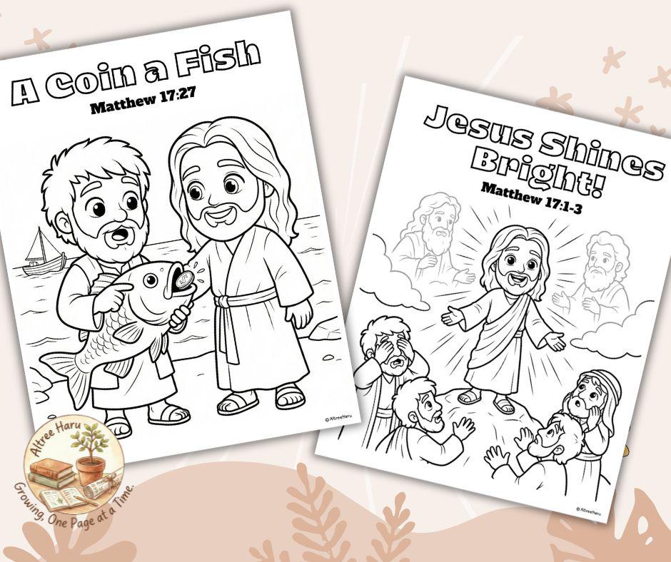 12 Jesus Miracles Coloring Pages | Sunday School Activity | Bible Story ...