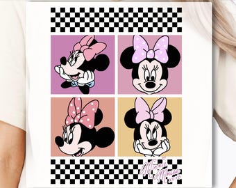 Retro Minnie Mouse DTF Transfer, Disney Magic Kingdom DTF Transfer, Minnie Mouse Trip DTF Transfer, Family Vacation