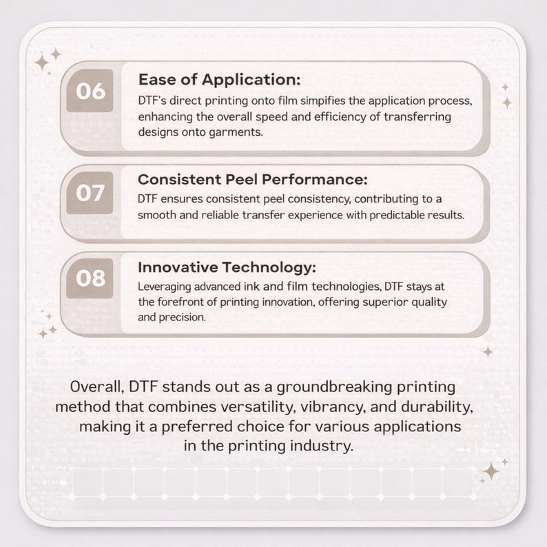 The image is a collage of three images, each highlighting different aspects of DFT technology. The first image focuses on the ease of application, the second highlights consistent peel performance, and the third showcases innovative technology.