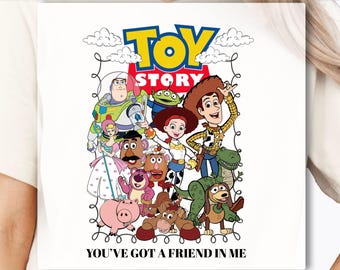 Retro Toy Story Land DTF Transfer, Disney  Pixar DTF Transfer, Disney Woody Jessie Buzz Lightyear DTF Transfer