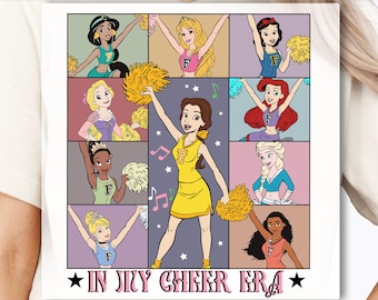 Disney Princess In My Cheer Era DTF Transfer, Disney Cheerleading Championship DTF Transfer, Disney Family Matching DTF Transfer