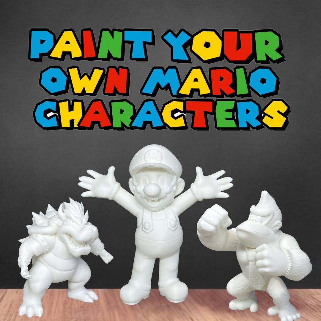 Paint Your Own Mario Characters - Etsy