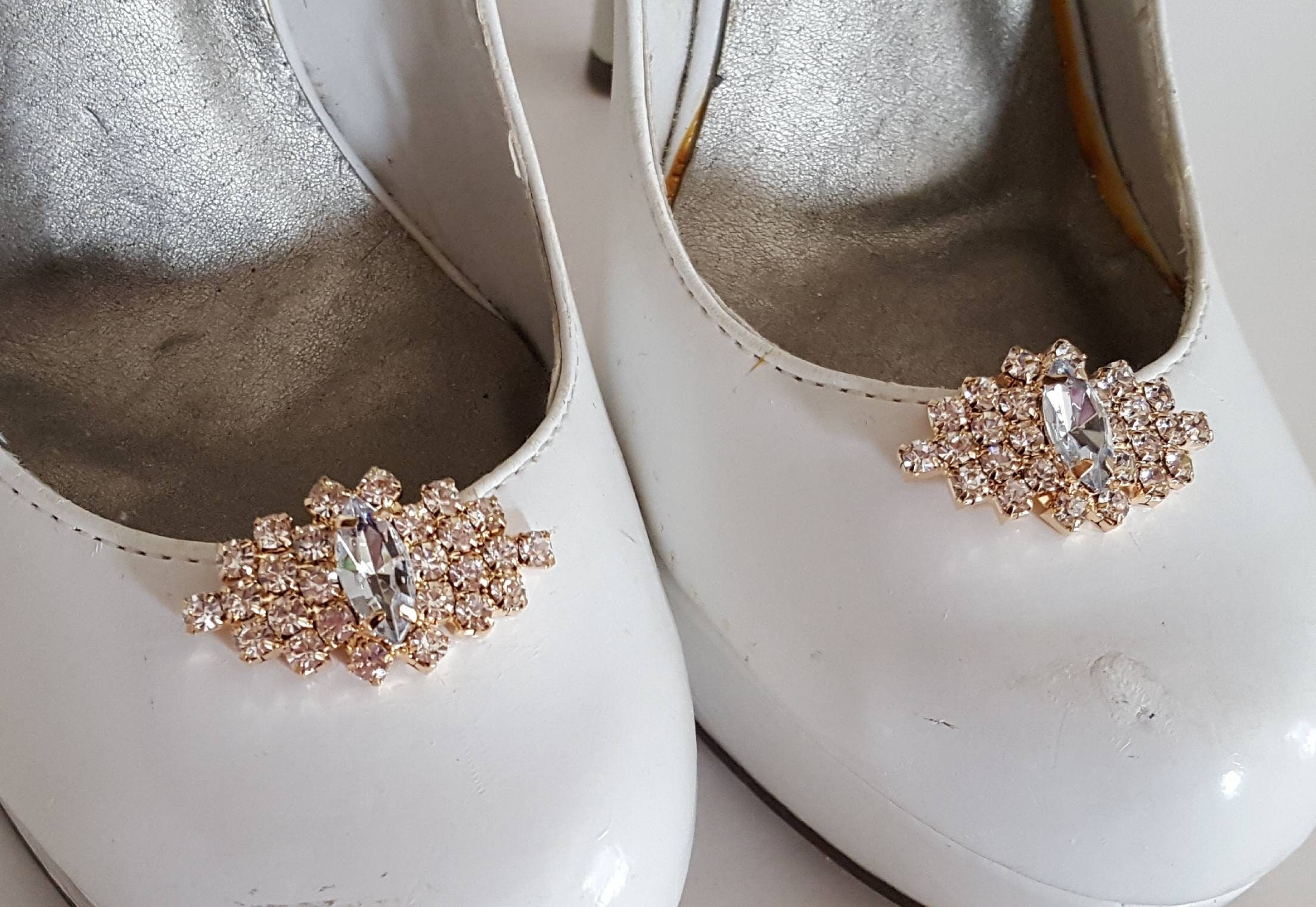Gold Rhinestone Shoe Clips Bridal Shoe Clips Rhinestone