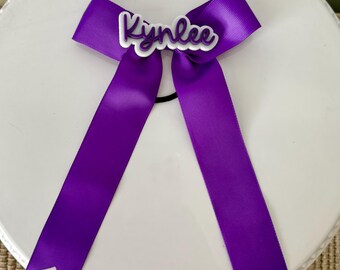 Personalized hair bow, sports team hair bow, game day hair bow, school spirit hair bow