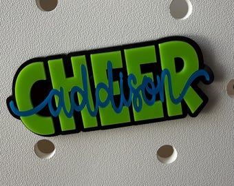 cheerleading bogg bag tag, bogg bag charm, bogg bag bit, custom name tag, Custom Acrylic Name Tag